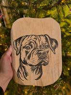 Boxer hond op hout, Ophalen of Verzenden, Nieuw