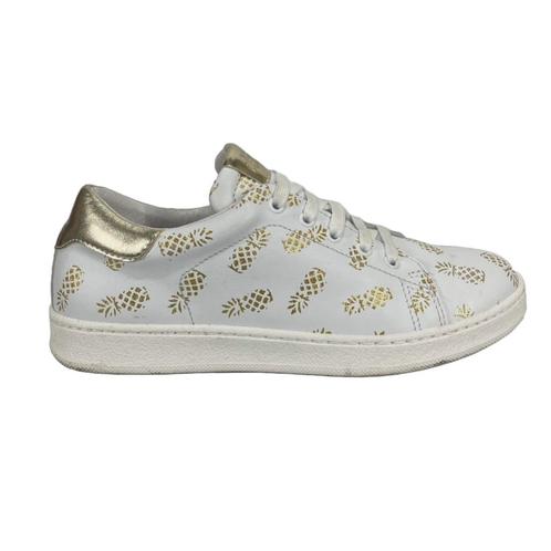 CLIC maat 36 lerensneaker/rits wit / goud - gratis verzenden, Kinderen en Baby's, Kinderkleding | Schoenen en Sokken, Nieuw, Schoenen