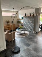 Boog lamp , zilverkleurig, chrome,  zgan, Huis en Inrichting, Lampen | Overige, Ophalen, Zo goed als nieuw