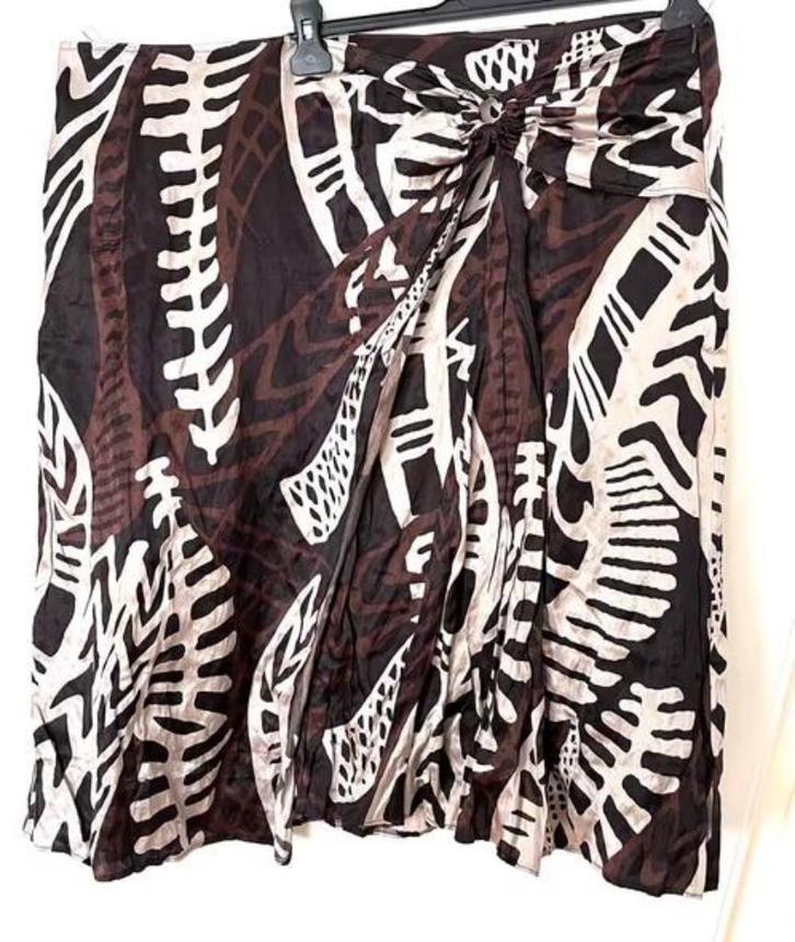 Samoon rok maat 50[v], Kleding | Dames, Rokken, Zo goed als nieuw, Maat 46/48 (XL) of groter, Bruin, Knielengte, Ophalen of Verzenden