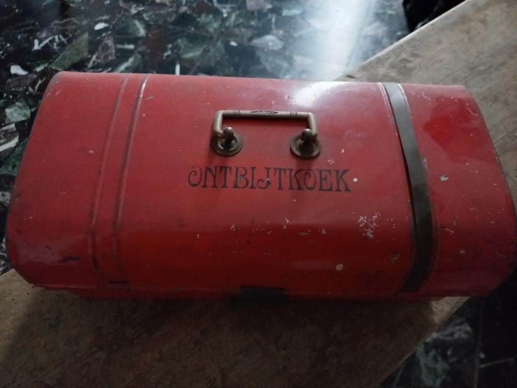 Brocante ontbijtkoek trommel geweldig leuk!, Ophalen of Verzenden