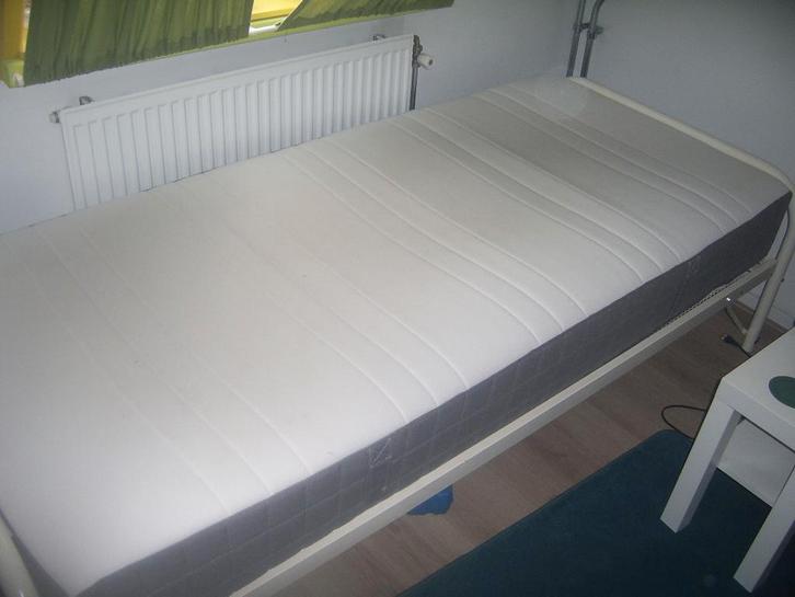 Auping opklapbed + matras Ikea 90 x 200, Huis en Inrichting, Slaapkamer | Bedden, Gebruikt, Eenpersoons, 90 cm, 210 cm, Metaal
