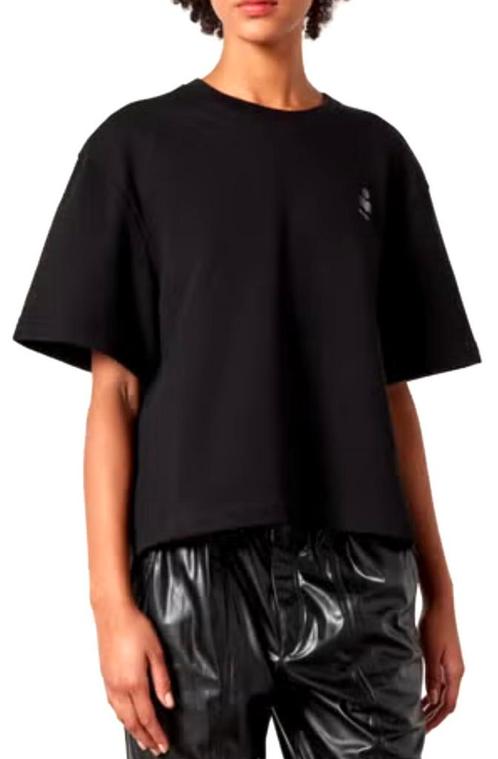 ISABEL MARANT ÉTOILE LOGO SWEATER, 36 (NEW €275) NIEUW💖💖💖, Kleding | Dames, Tops, Nieuw, Maat 36 (S), Zwart, Korte mouw, Ophalen of Verzenden