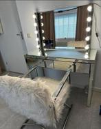 Mak-up tafel met dpiegel enchrome stoel, Huis en Inrichting, Zo goed als nieuw, Minder dan 100 cm, Hout, 50 tot 100 cm