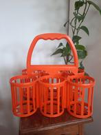 Vintage retro flessenhouder oranje 70's curver, Ophalen of Verzenden, Huis en Inrichting