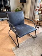 Donkerblauwe fauteuil, Huis en Inrichting, Ophalen, Zo goed als nieuw, Minder dan 75 cm, 50 tot 75 cm
