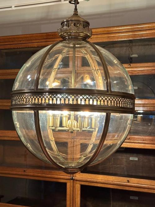 Grote residential lantern hanglamp, Huis en Inrichting, Lampen | Hanglampen, Nieuw, 75 cm of meer, Glas, Metaal, Ophalen of Verzenden