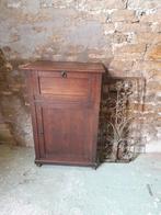 Franse vintage stevige eiken radiokastje barkastje 101.5cm h, Ophalen of Verzenden, Huis en Inrichting