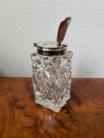 Antieke Kristallen Mosterdpot met Lepel - 1901, Verzenden