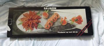 Glazen serveerschaal salmon 62 cm beschikbaar voor biedingen