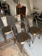 Stalen stoelen 4 stuks, Huis en Inrichting, Ophalen, Gebruikt, Zwart