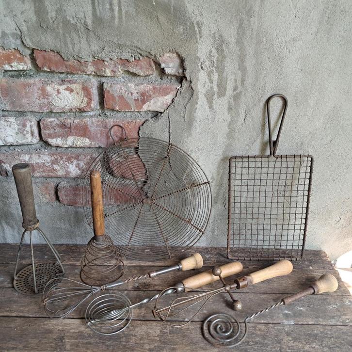 Div. oud brocante Frans keukengerei klutser garde *Etage3*, Huis en Inrichting, Woonaccessoires | Overige, Gebruikt, Ophalen of Verzenden