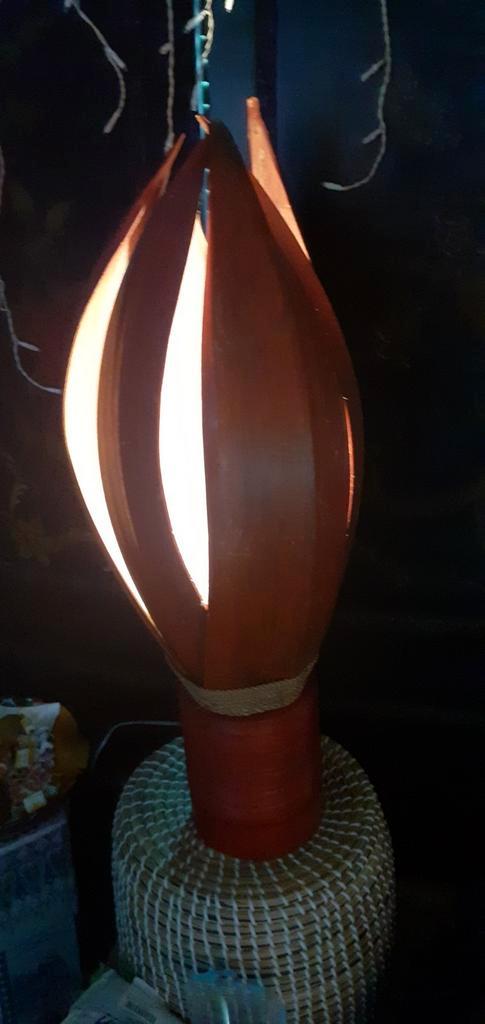 Een vintage gezellig e zoort tulp e lamp, Huis en Inrichting, Lampen | Tafellampen, Zo goed als nieuw, Minder dan 50 cm, Ophalen