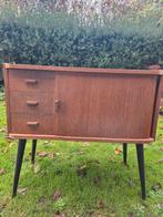 Vintage kastje met werkende naaimachine, Antiek en Kunst, Ophalen