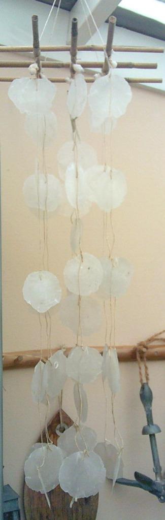 Hanger capiz schelpenhanger met bamboe en zeesterren NIEUW, Huis en Inrichting, Woonaccessoires | Overige, Nieuw, Ophalen of Verzenden