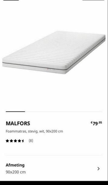 MALFORS Matras 90x200 - Zo goed als nieuw! beschikbaar voor biedingen