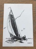 NEDERLAND, ANSICHTKAART “SKUTSJESILEN FRYSLAN” 1980, Verzenden, 1980 tot heden, Gelopen, Friesland