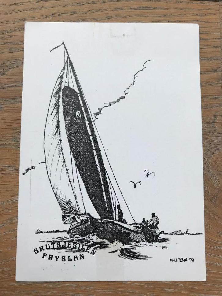 NEDERLAND, ANSICHTKAART “SKUTSJESILEN FRYSLAN” 1980, Verzamelen, Ansichtkaarten | Nederland, Gelopen, Friesland, 1980 tot heden