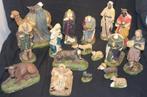 Oude gipsen kerstgroep (17 delen), Ophalen of Verzenden, Gebruikt