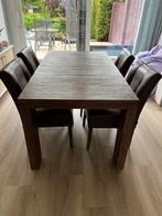 Eettafel en 4 stoelen, Ophalen, Gebruikt, 50 tot 100 cm, Vijf personen of meer