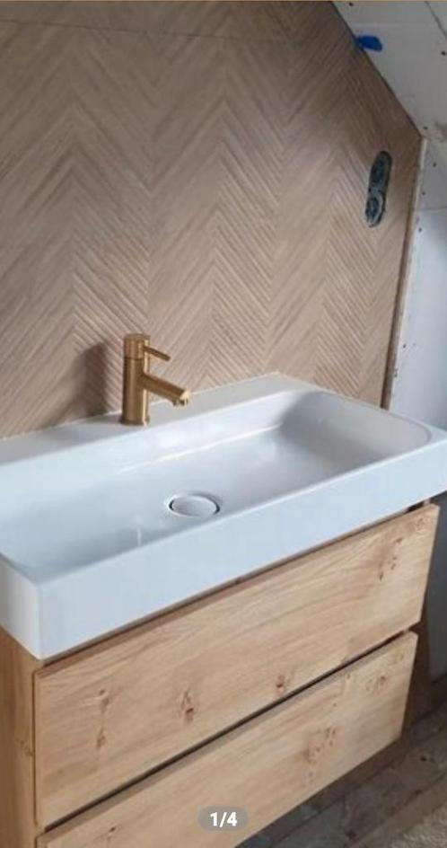 Nieuw in doos porseleinen wastafel ink, Huis en Inrichting, Badkamer | Badkamermeubels, Nieuw, Wasbak of Wastafel, Minder dan 100 cm