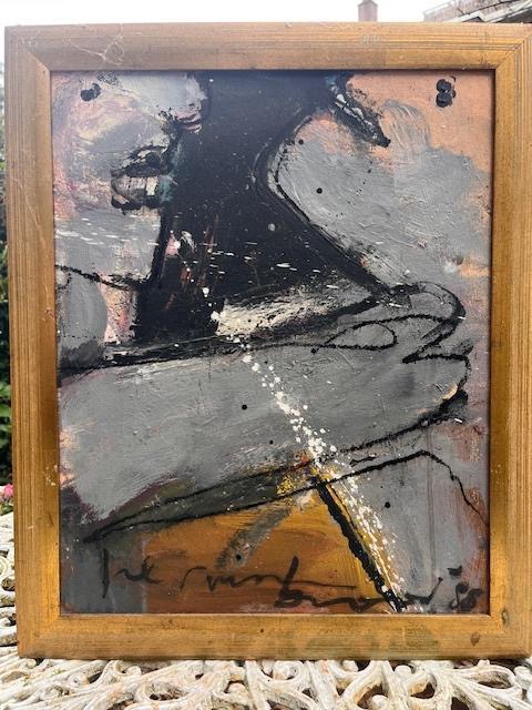 Herman brood unieke oilpainting., Antiek en Kunst, Kunst | Litho's en Zeefdrukken, Ophalen of Verzenden