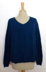 Donkerblauwe zacht/soepele 100% wollen trui met V-hals! XL, Kleding | Dames, Truien en Vesten, Verzenden, Nieuw, Maat 46/48 (XL) of groter