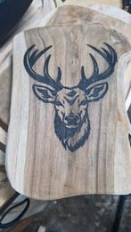 Nieuwe snijplank met herten afbeelding, Ophalen of Verzenden, Nieuw, Rechthoekig