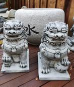 Chinese Tempel Leeuw Foo Dog 35x22x37 cm, Tuin en Terras, Tuinbeelden, Nieuw, Overige typen, Beton, Ophalen