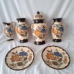 Gouda Plateel Set - Vazen & Borden, Antiek en Kunst, Antiek | Keramiek en Aardewerk, Ophalen