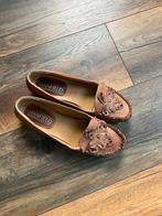 Nagenoeg nieuw. Bruin leren mocassins, Manfield, maat 38, Ophalen, Bruin, Instappers, Zo goed als nieuw