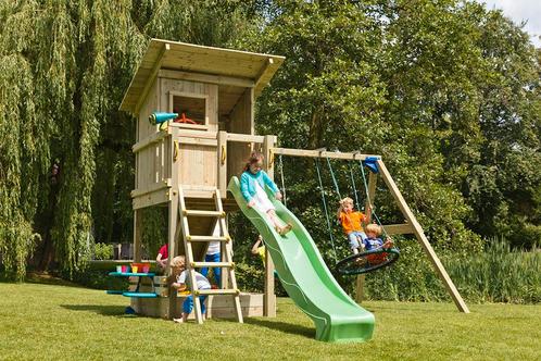 Buitenspeelgoed Houten Speeltoestel Speelhuis Klimtoren, Kinderen en Baby's, Speelgoed | Buiten | Speeltoestellen, Nieuw, Schommel