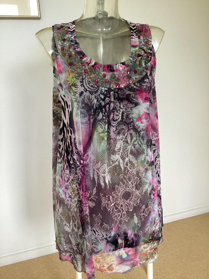 Vrolijk design gevoerde Gerry Weber ( Samson) tuniek mt XL, Kleding | Dames, Blouses en Tunieken, Zo goed als nieuw, Maat 46/48 (XL) of groter