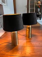 2x tafellamp: Light & Living lampvoet Leon met kap, Ophalen, Zo goed als nieuw, Metaal, 50 tot 75 cm