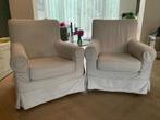 2 witte sfeervolle EKTORP JENNYLUND stoelen, IKEA, Ophalen, Hout, Gebruikt, Minder dan 75 cm