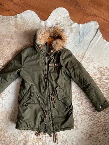 Schott NYC Winterjas met bontkraag beschikbaar voor biedingen