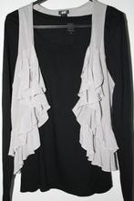 grijs GILET met roezels M in ~~nieuw~~ staat, Kleding | Dames, Verzenden, Zo goed als nieuw, Maat 38/40 (M), Grijs