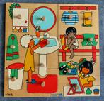 Vintage Educo puzzel verzorging 34 x 34 cm (12 inzetstukken), Kinderen en Baby's, Gebruikt, Ophalen of Verzenden