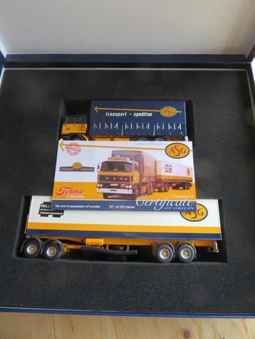 Tekno DAF 2800 bakwagen met aanhanger ASG Zweden. Nieuw beschikbaar voor biedingen