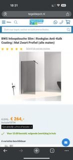 Inloopdouche Boss & Wessing Slim 100x200 cm Rookglas Coating, Overige typen, Zo goed als nieuw, 150 tot 200 cm, 25 tot 50 cm