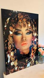 Glas schilderij Arabic woman. Goud, Huis en Inrichting, Ophalen of Verzenden, Nieuw, Schilderij