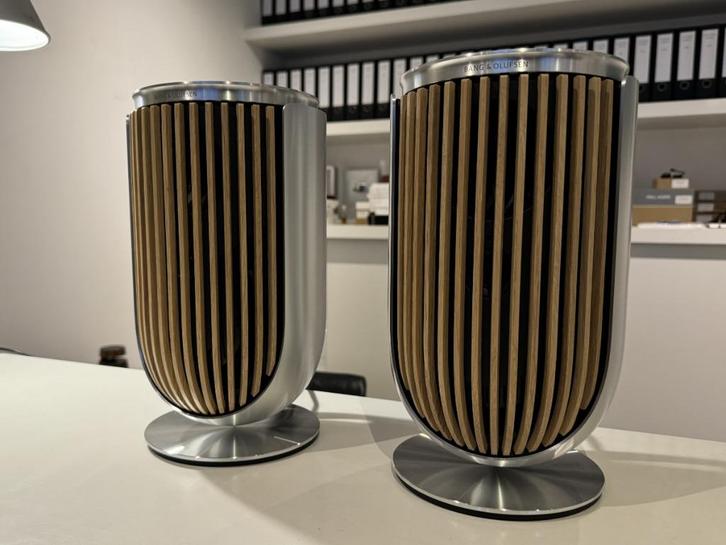 Beolab 8 luidsprekers (Alu/Oak) B&O Bang en Olufsen, Audio, Tv en Foto, Luidsprekers, Zo goed als nieuw, Front, Rear of Stereo speakers