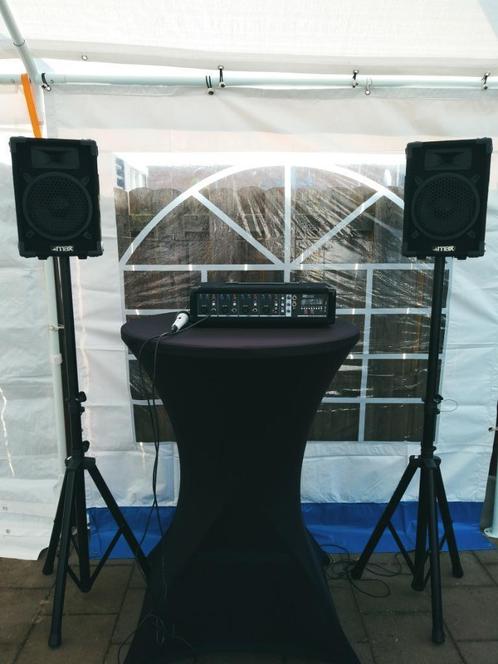 Geluidsinstallatie (set 2) / Karaoke set te huur Nu €35, Hobby en Vrije tijd, Feestartikelen | Verhuur, Gebruikt, Ophalen