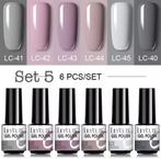 6stks stuks/set gellak 7ml. Nagels/ Nailart/ Nagelstyliste., Sieraden, Tassen en Uiterlijk, Uiterlijk | Cosmetica en Make-up, Blauw