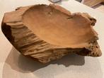 Robuuste houten schaal, Huis en Inrichting, Ophalen of Verzenden, Zo goed als nieuw, Rond, Hout