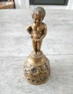 antieke bronzen bel,  een jongenfiguur/ manneke pis, Antiek en Kunst, Ophalen of Verzenden