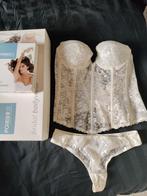 Nieuw Ivoor Poirier Bruids Bustier Setje 80B, Poirier, Ophalen of Verzenden, Wit, Setje