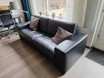 bankstel 2,5 zits zwart leer laatste kans, Huis en Inrichting, Banken | Bankstellen, Ophalen, Gebruikt, Driepersoons, Rechte bank
