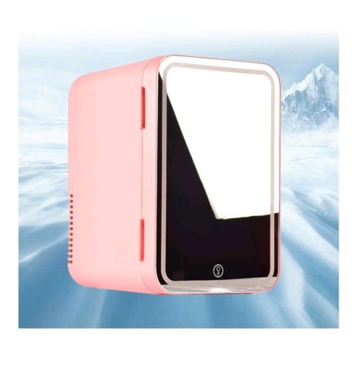 Koelkast met Spiegel - 8L Roze Nieuwe, Witgoed en Apparatuur, Koelkasten en IJskasten, Nieuw, Zonder vriesvak, Minder dan 75 liter