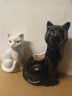 Art Deco Bloempot & Beeldje - Zwart Wit, Ophalen of Verzenden